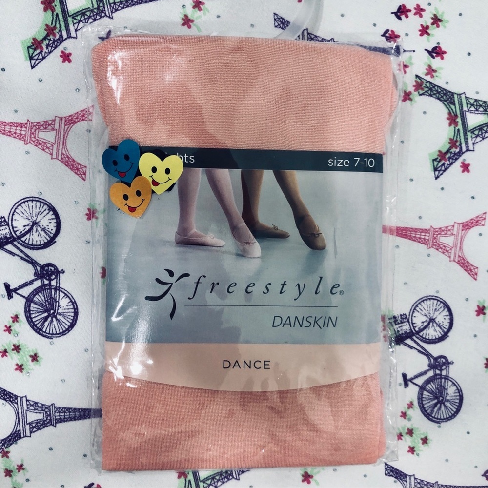Danskin Girl’s Pink Dance Tights Size 7 - 10